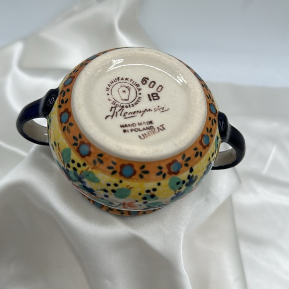 Polish Pottery Jam Jar with Spoon. - Picture 4 of 10